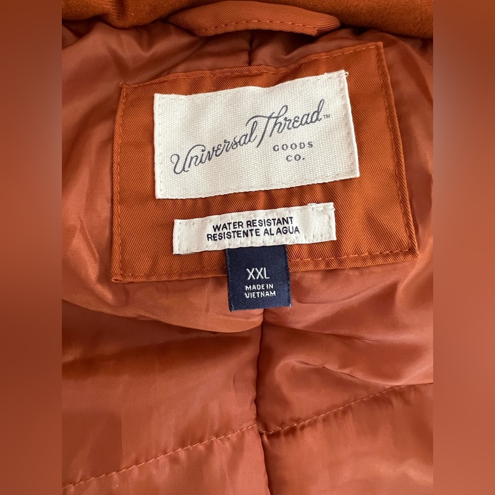 Universal Thread Rust Orange Parka Coat - image 5